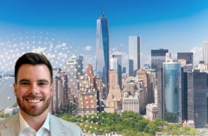 Professional headshot of Tim Barber with a cityscape of Charlotte, representing Beacon Hill welcoming Tim as Division Director of Beacon Hill Financial in Charlotte.